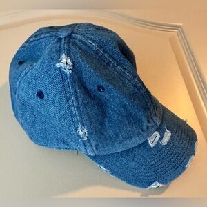 KBETHOS VINTAGE DISTRESSED RIPPED ADJUSTABLE STRAPBACK
BASEBALL HAT/CAP DENIM